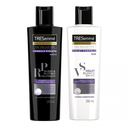 Violet Blonde Shine Shampoo and Conditioner Tresemme